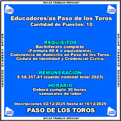 Educadores-as Paso de los Toros Educadores-as Paso de los Toros