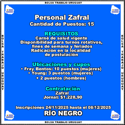 Personal Zafral Personal Zafral