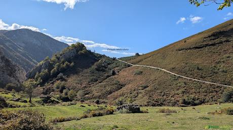 El CAMPIGÜEÑOS desde ORLÉ, Caso Camino hacia el Collado Melordaña