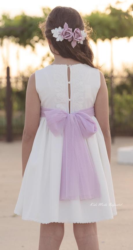 Vestido de Comunión Corto LETIZIA 2026 – Eva Martínez Artesanía