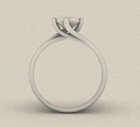 Anillo de Compromiso Personalizado en Oro Amarillo 18k con 1 diamante Anillo de Compromiso Personalizado en Oro Amarillo 18k con 1 diamante