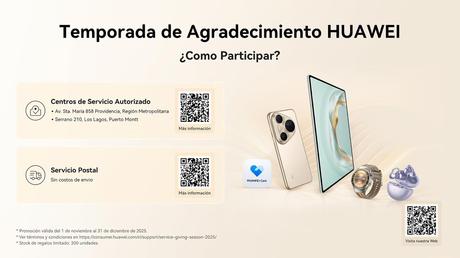Huawei lanza su “Temporada de Agradecimiento” con beneficios exclusivos para usuarios en Chile