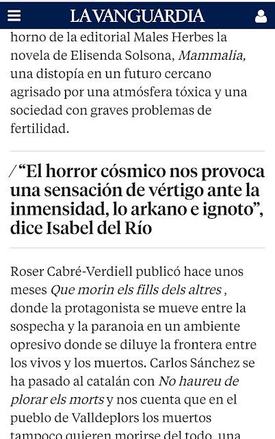 Artículos y entrevista en La Vanguardia