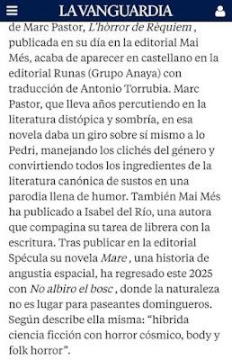 Artículos y entrevista en La Vanguardia