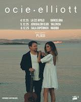 Conciertos de Ocie Elliott en España en 2025 con Plàsi en diciembre del 2025