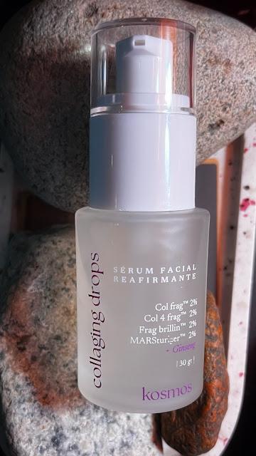 Kosmos Cosmética, Collaging Drops, suero con colágeno, skincare Argentina, piel firme, antiage, colágeno hidrolizado, péptidos, cuidado de la piel, rutina de skincare