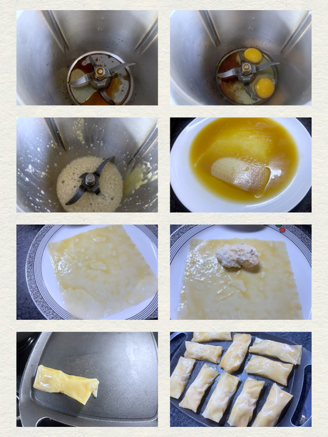 Aperitivo navideño con papel de arroz