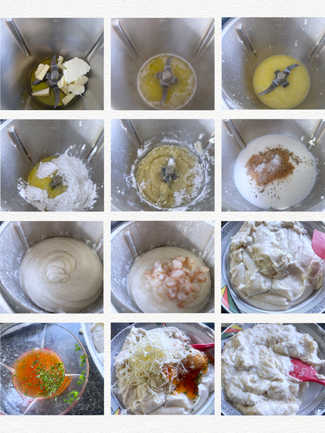 Aperitivo navideño con papel de arroz