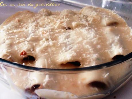 Canelones de pollo y foie