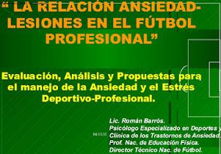 ANSIEDAD, ESTRÉS Y MIEDO CULPABLES DE LESIONES EN FUTBOLISTAS