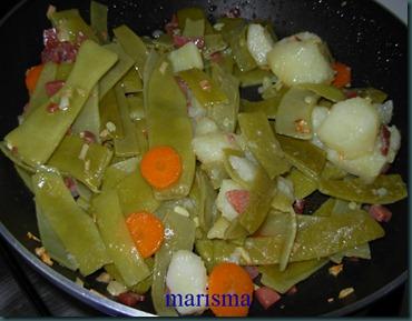 Judías verdes con jamón