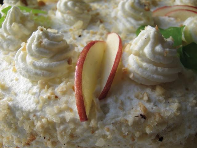 Tarta de manzana y nata