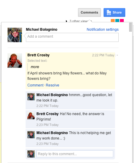 Google Docs, mejoras en discusiones y mas...