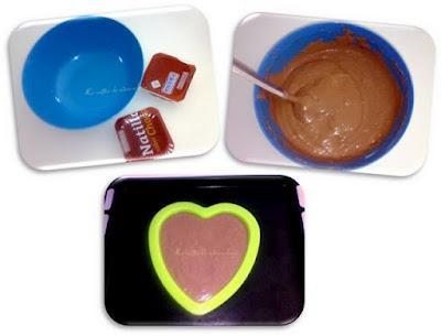 Tartas corazón de natillas para dos