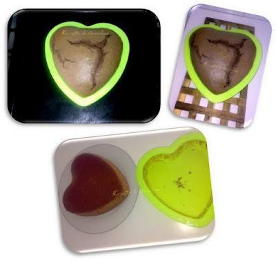 Tartas corazón de natillas para dos