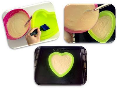 Tartas corazón de natillas para dos