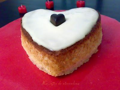 Tartas corazón de natillas para dos