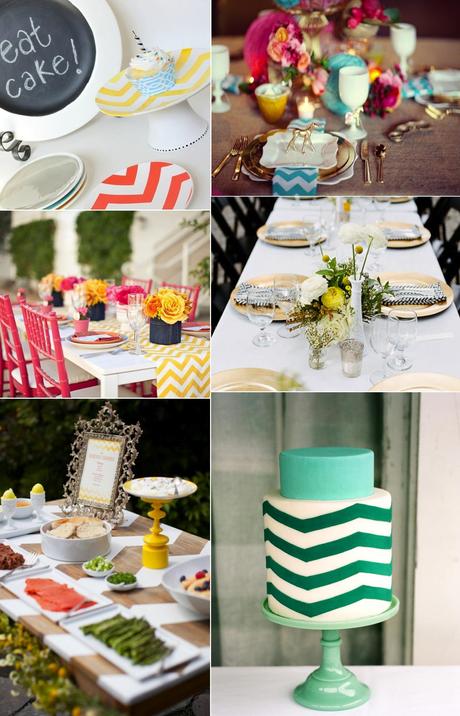 a-kiss-of-colour-decoración-para-boda-en-zigzag-chevron-wedding-decoration Decoración para boda en zig-zag/Chevron wedding decoration