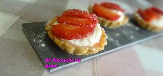 TARTALETAS DE NATA Y FRESA (Especial Día del Padre)