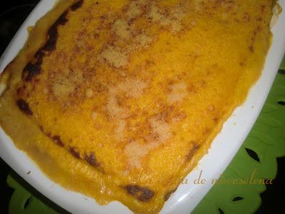 Lasaña con bechamel de calabaza
