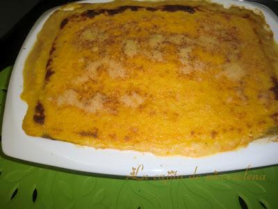 Lasaña con bechamel de calabaza