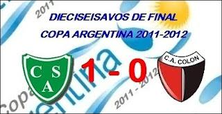 Sarmiento de Junín:1 - Colón:0  (Copa Argentina)