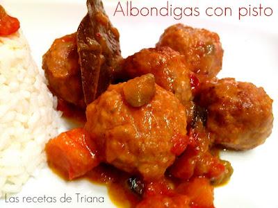 Albondigas con pisto