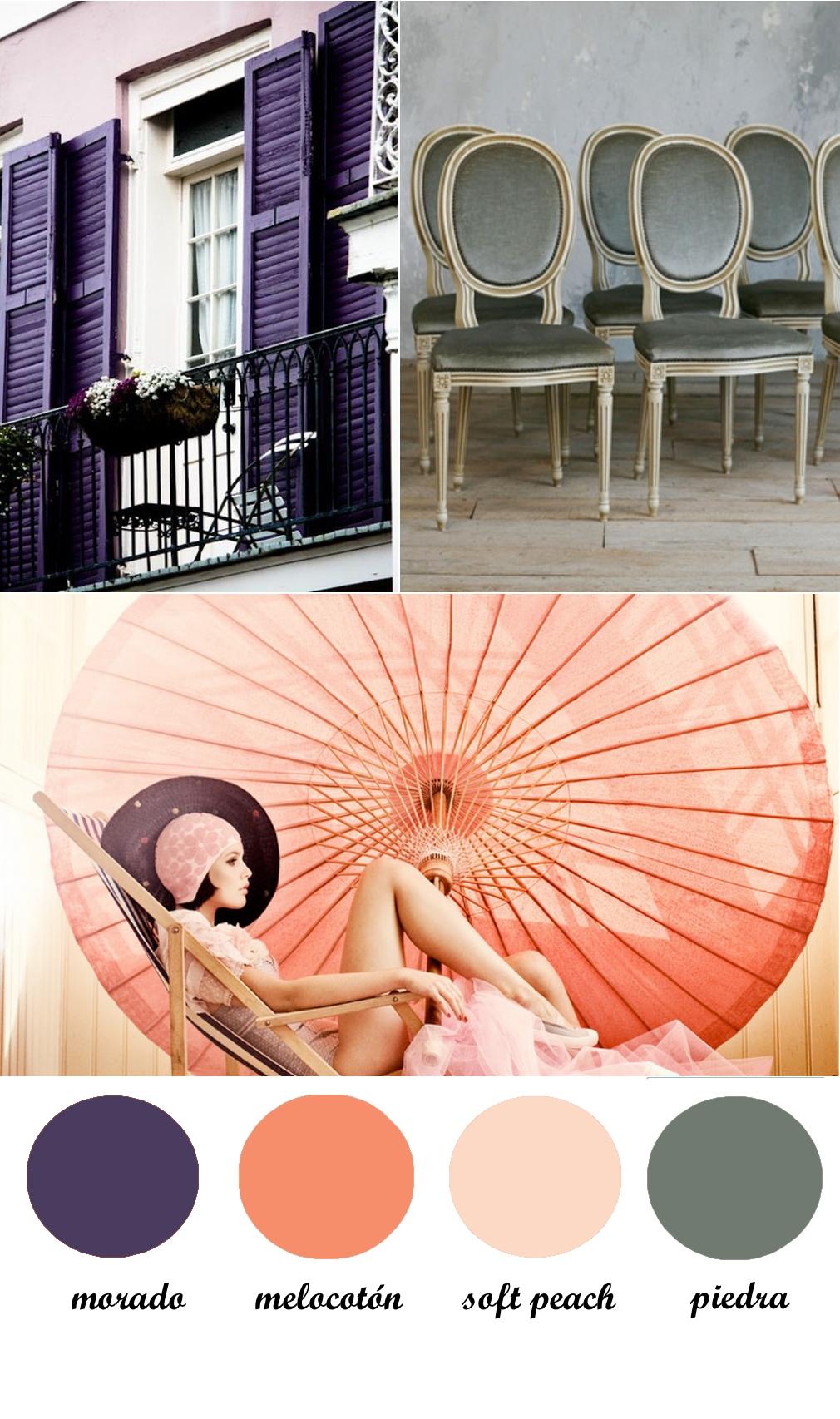Colour Board 28. Sueño en melocotón y morado/Peach purple dream