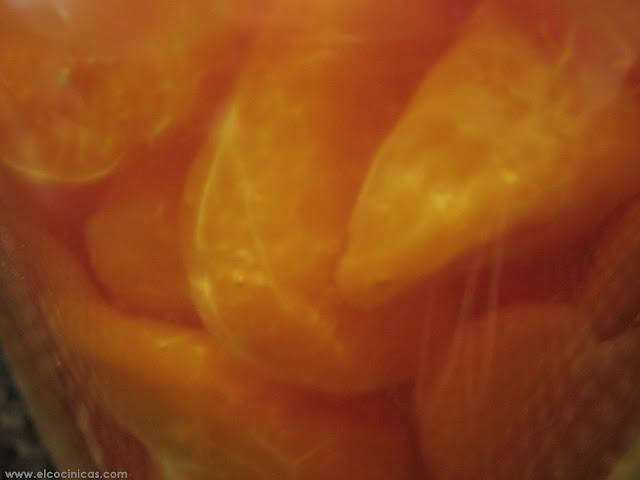 Mandarinas en almíbar