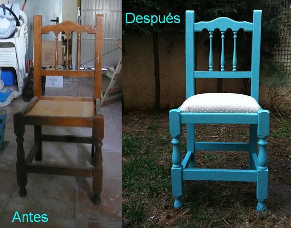 Antes y Después: La silla color turquesa de Marisa