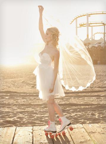Novia en patines