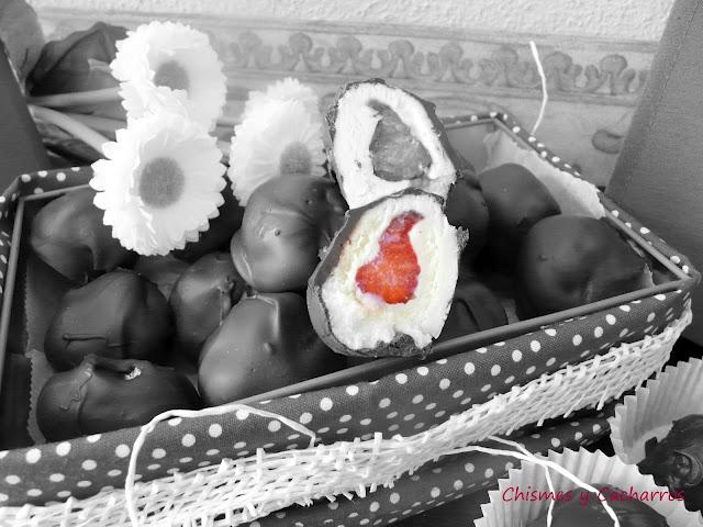 Bombones con fresas