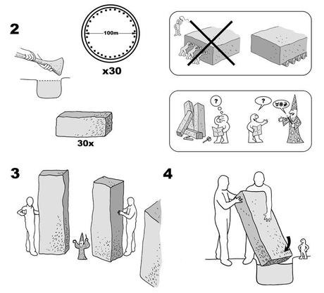 Instrucciones de Ikea para construir Stonehenge Instrucciones de Ikea para construir Stonehenge