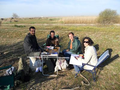 Anillamiento en la zona de La Quintanilla, Paraje Natural del Brazo del Este (SE)