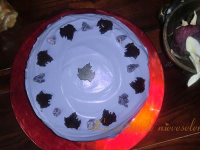 Tarta de violetas y calabaza para Beatriz