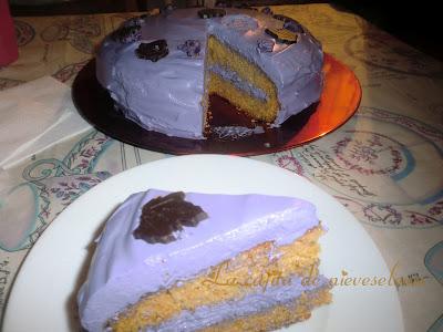 Tarta de violetas y calabaza para Beatriz