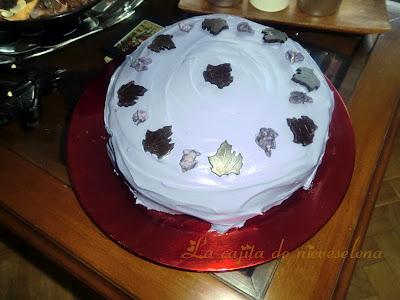 Tarta de violetas y calabaza para Beatriz