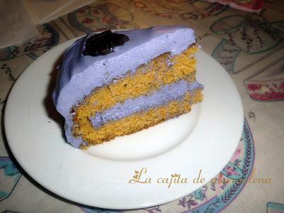 Tarta de violetas y calabaza para Beatriz