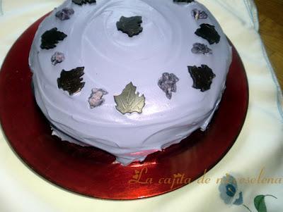 Tarta de violetas y calabaza para Beatriz