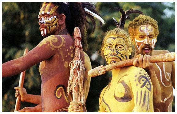 Pintura corporal de los nativos Rapa Nui