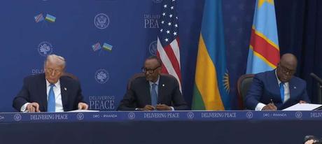 Los presidentes de RDC y Ruanda firman junto a Trump un acuerdo para poner fin al «derramamiento de sangre»