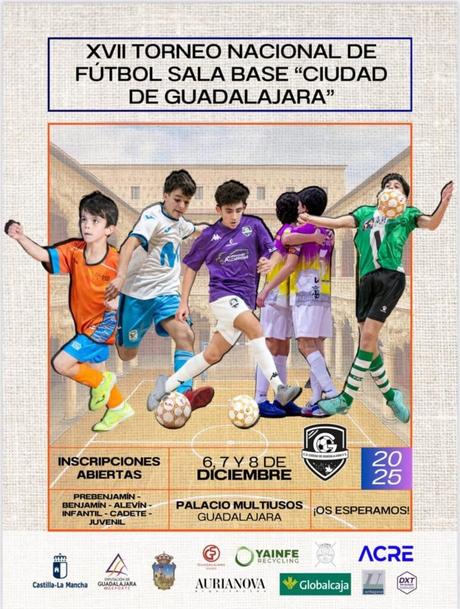 Guadalajara acoge este fin de semana la XVII edición del Torneo de Fútbol Sala Base con 800 jóvenes deportistas