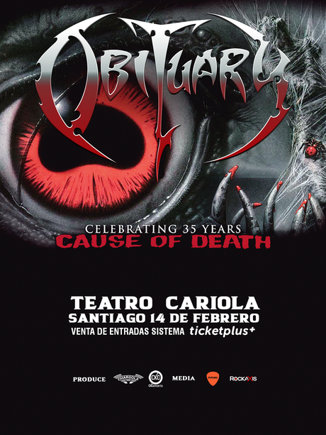Obituary se presentará en 3 ciudades de Chile para celebrar los 35 años del disco “Cause of Death” Obituary se presentará en 3 ciudades de Chile para celebrar los 35 años del disco “Cause of Death”
