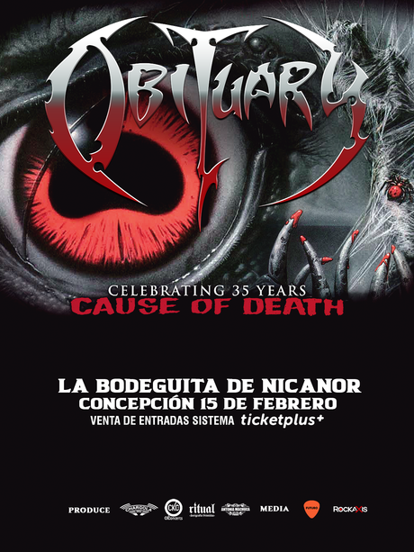 Obituary se presentará en 3 ciudades de Chile para celebrar los 35 años del disco “Cause of Death” Obituary se presentará en 3 ciudades de Chile para celebrar los 35 años del disco “Cause of Death”