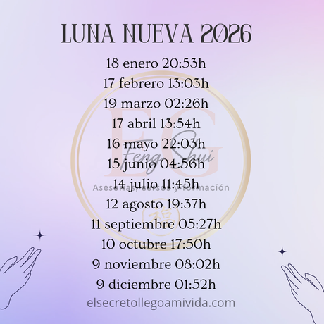 ✨ Fases de Luna Nueva 🌒 2026 para el Cheque de la Abundancia