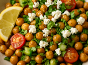 Ensalada Tibia Garbanzos Limón, Hierbas Queso Feta