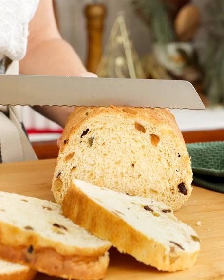 cortar rebanadas de pan dulce