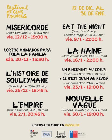 Festival de Cine Francés llega al Centro Arte Alameda desde este 12 de diciembre Festival de Cine Francés llega al Centro Arte Alameda desde este 12 de diciembre