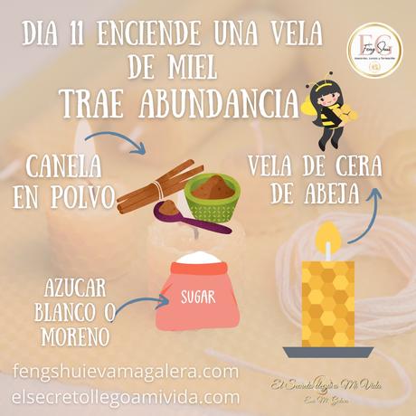 ☀️Ritual Abundancia Vela de Miel, Canela y Azúcar