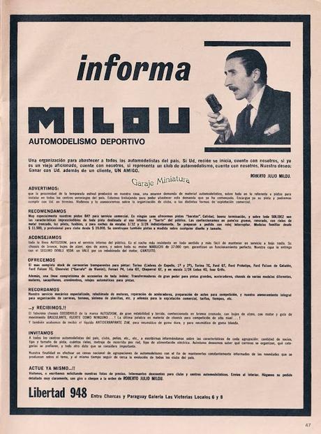 Milou y una publicidad descriptiva de 1967 Milou y una publicidad descriptiva de 1967